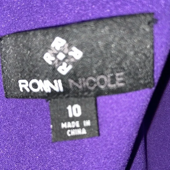 Ronni Nicole Women’s Purple Jeweled-Neck Sheath Dress –Size 10 NWT - Picture 8 of 12
